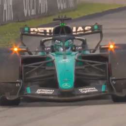 Golpe de escena en la F1: Russell abandonó en el final del GP de Malasia
