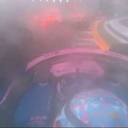 La largada de Colapinto que lo hizo caer al 13° lugar en la Sprint del GP de Singapur