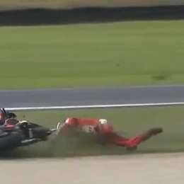 Impactante caída de Lorenzo en Moto GP