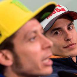Volvió el cruce entre Rossi y Márquez