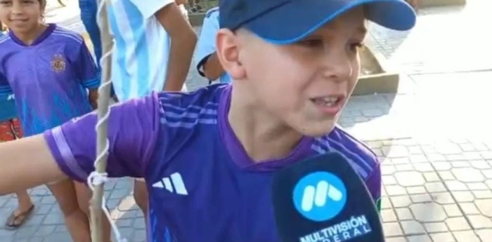 Video: la emoción de un niño, tras el triunfo de Argentina ante Australia en el Mundial de Qatar 2022