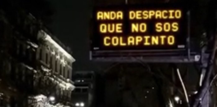 Un exempleado de tránsito utilizó a Colapinto y alteró polémicamente las pantallas de la Ciudad