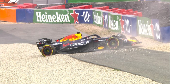 F1: el insólito despiste de Verstappen al final de la FP1 del GP de Países Bajos