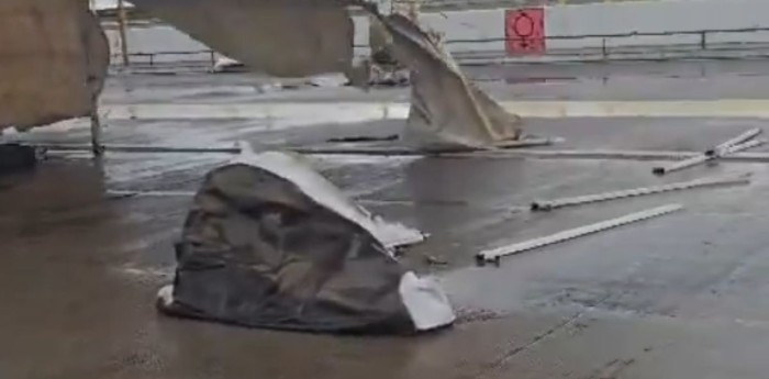El temporal atacó el Autódromo de Toay y causó destrozos