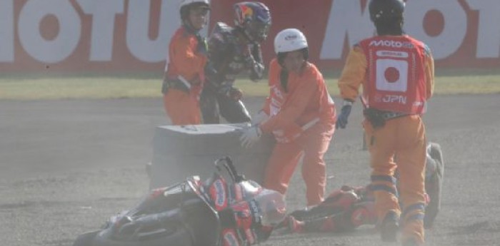 MotoGP: Jorge Martín sufrió una grave caída en la Sprint del GP de Japón y se volvió a lesionar