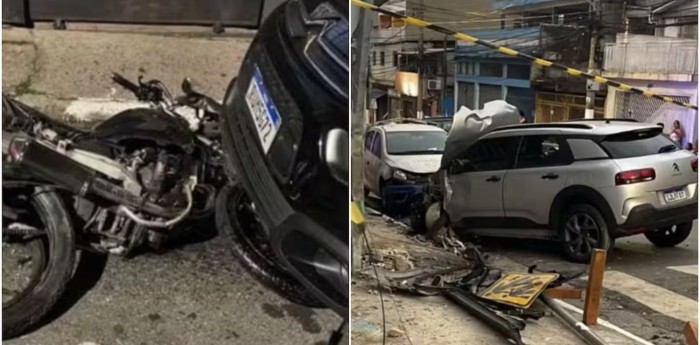 Las impactantes imágenes de una joven que atropelló y mató a su novio y su amiga en Brasil