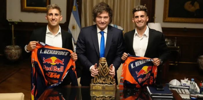 Javier Milei recibió a Luciano y Kevin Benavides tras el Dakar 2026