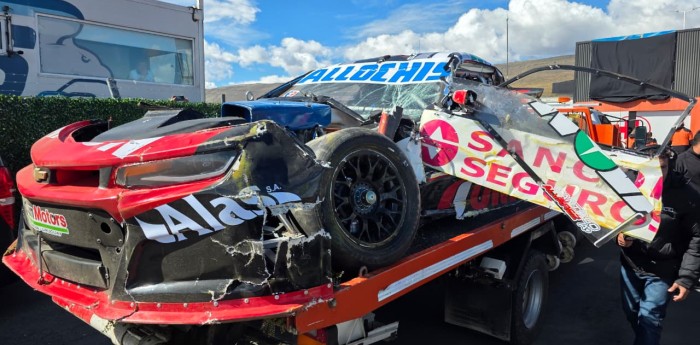 TC: así quedó el Chevrolet Camaro de Álvarez tras el impactante accidente en El Calafate