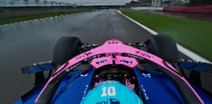 F1: ¡A bordo! Así giró Gasly con el A526 bajo la lluvia de Silverstone