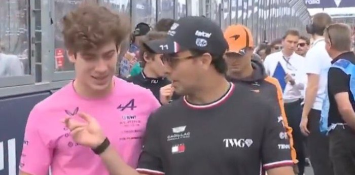 F1: "En la largada hacemos un desastre", el divertido ida y vuelta entre Colapinto y Checo Pérez previo al GP de Australia