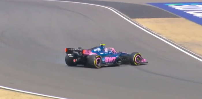 F1: el trompo que realizó Colapinto en el arranque del entrenamiento en el GP de China