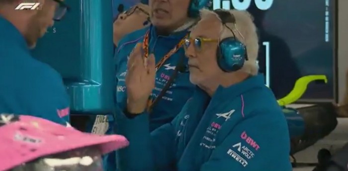 F1: ¡No lo podía creer! Así reaccionó Briatore al toque entre Colapinto y Ocon durante el GP de China