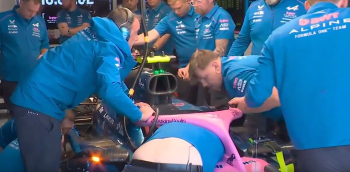 F1: ¡Nadie descansa! Los mecánicos de Alpine están metidos de lleno en el auto de Colapinto