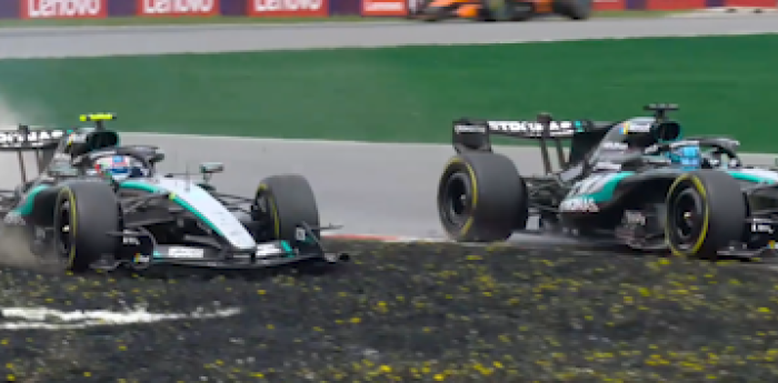 F1: ¡Se sacaron chispas! Antonelli y Russell se tocaron en Canadá y despertaron la tensión en Mercedes