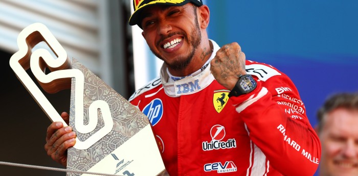 F1: Lewis Hamilton hizo historia y entró en el selecto grupo de pilotos que ganaron con Ferrari
