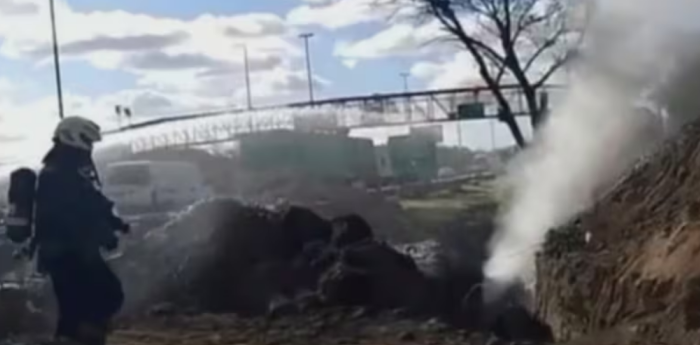 Escape de gas en Autopista Dellepiane: se rompió un caño y cortó el tránsito