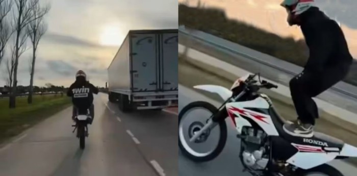Un motociclista que realizaba maniobras de riesgo en la ruta no podrá volver a manejar hasta 2099