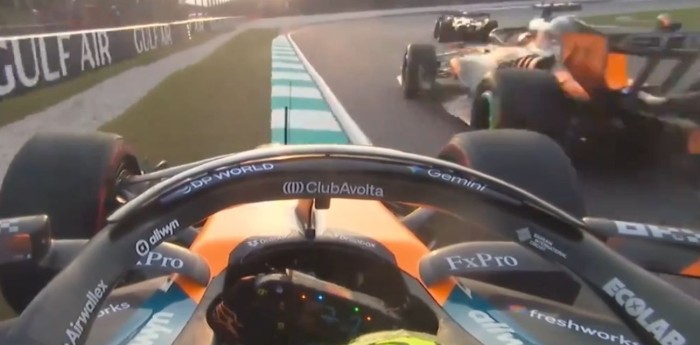 Norris se olvidó de frenar y se despistó durante el Safety Car en el GP de Malasia