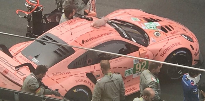 El “cerdo rosa”, un Porsche que corre en las 24 Horas de Le Mans